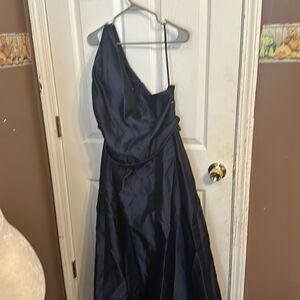 Alfred Sung OneShoulder Satin Twill Maxi Dress NWOT size 14